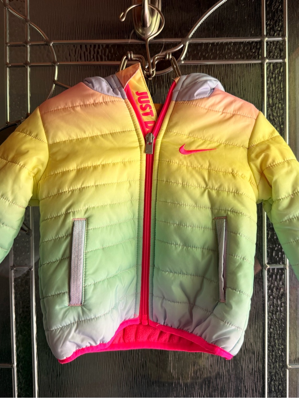 Nike Toddler 12 month Gradient Puffer Jacket - Neon